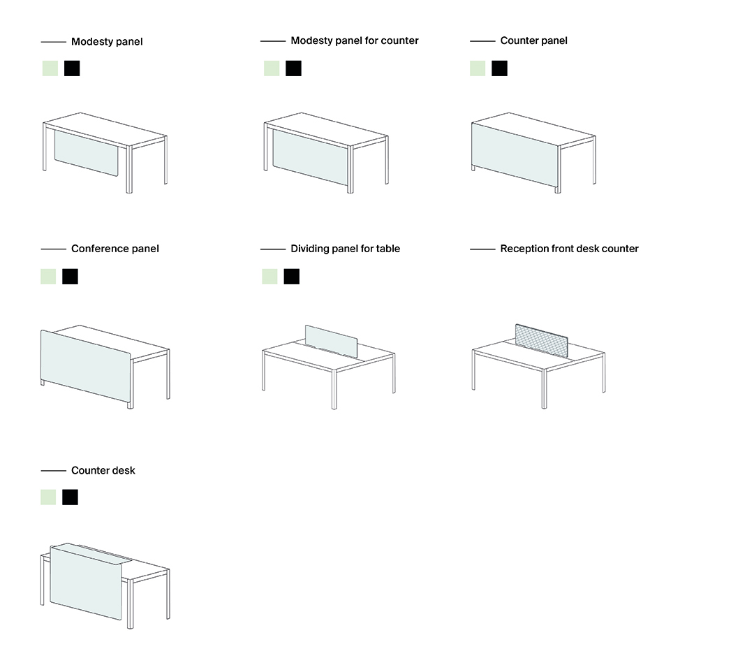 Table Panel Layout How the system works – Furniture Systems in Mobles 114